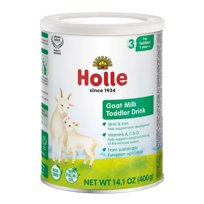 Holle Goat Milk, Toddler Drink, 6 - 14.1 oz. Tins