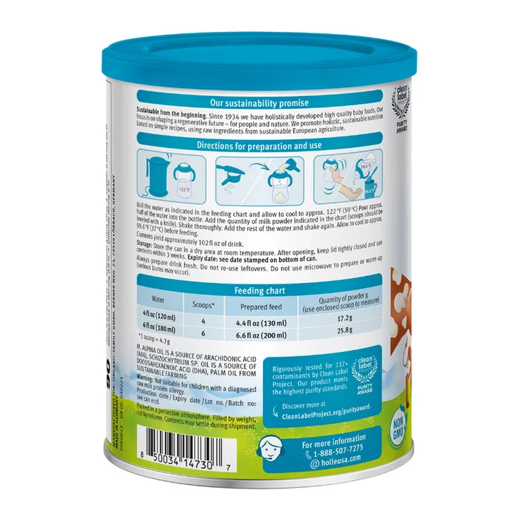 Holle Cow Milk, Toddler Drink, 6 - 14.1 oz. Tins