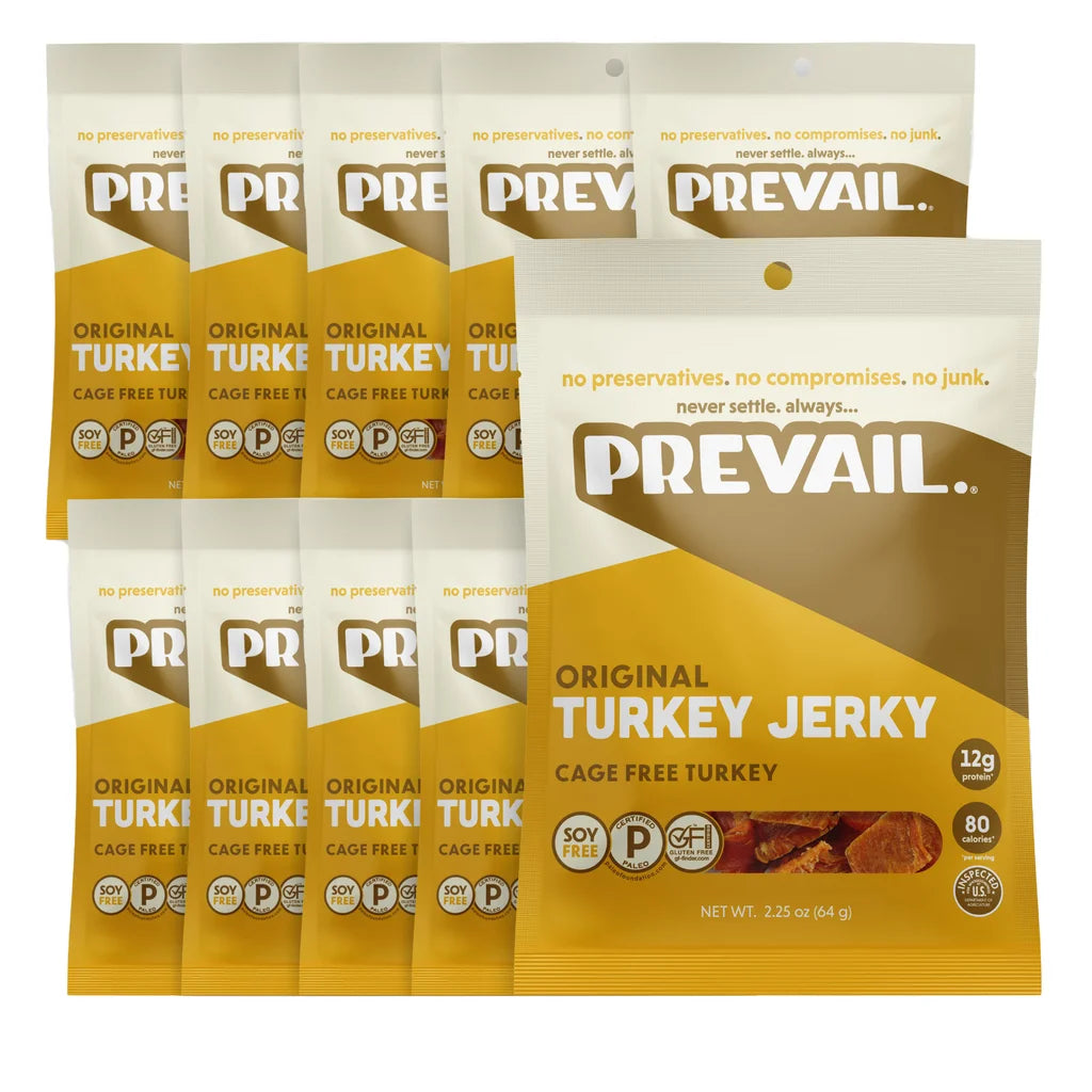 Prevail Original Cage Free Turkey Jerky, 10 - 2.25 oz. Packs