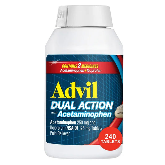 Advil Dual Action with Acetaminophen Caplets, 250 mg, 240 Caplets