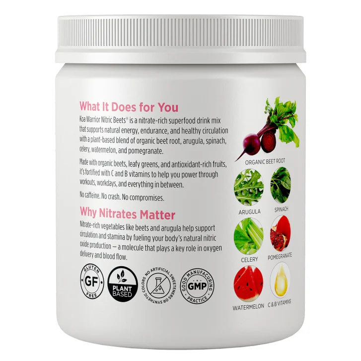 Koa Warrior Nitric Beets, Plant-based Nitrite Superfood Mix, 10.6 oz