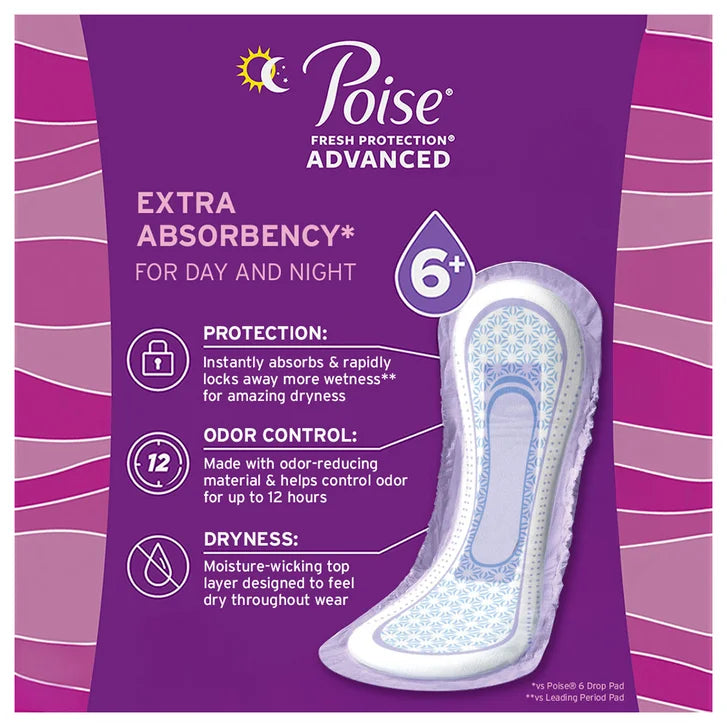 Poise Advanced Ultimate Absorbency Long Pads, 108-count