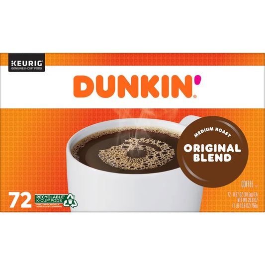 Dunkin' Donuts, Original Blend, Medium Roast, K-Cup Pods, 72ct