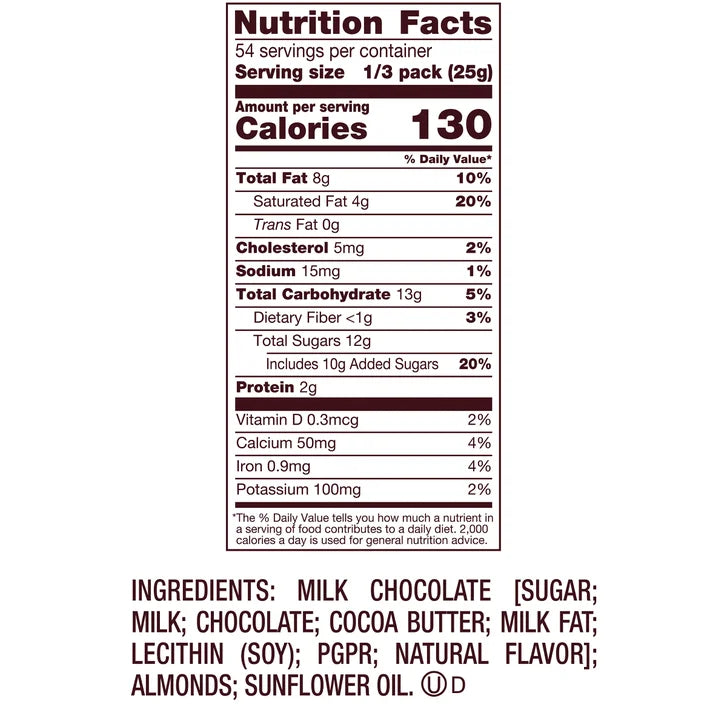 Hershey's Milk Chocolate with Almonds, King Size, 18-count