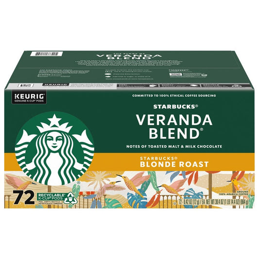 Starbucks Coffee Veranda Blend Blonde Roast K-Cup, 72-count