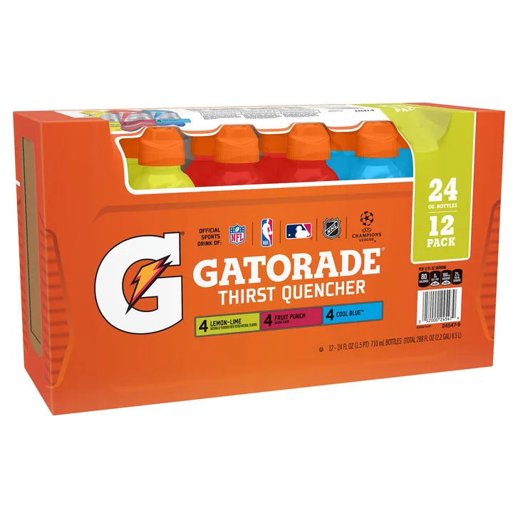 Gatorade Thirst Quencher, Variety Pack, 24 fl oz, 12-count