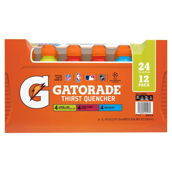 Gatorade Thirst Quencher, Variety Pack, 24 fl oz, 12-count