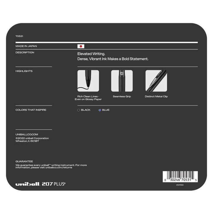 Uniball 207 Plus+ Retractable Gel Pen, Medium Point 0.7mm, 14-count