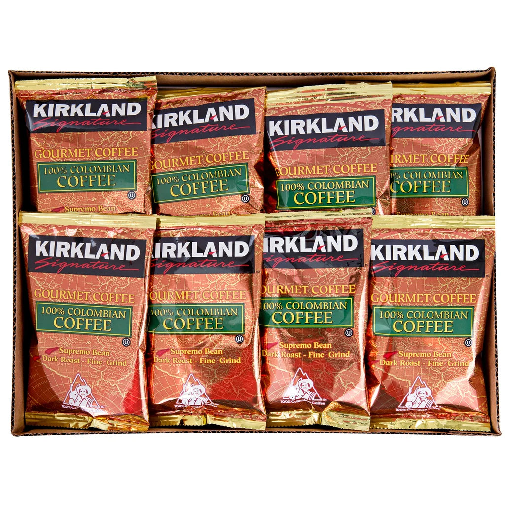 Kirkland Signature 100% Colombian Coffee, Dark Roast, 1.75 oz, 42-count