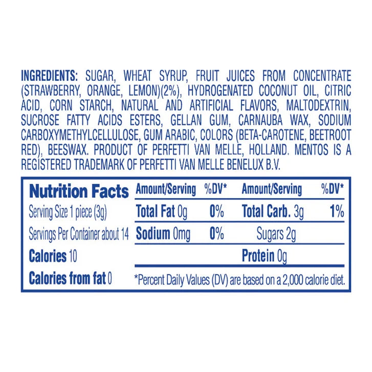Mentos, Fruit, 1.32 oz, 15-count