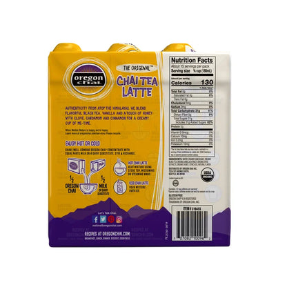 Oregon Chai, Original Organic Chai Tea Latte Concentrate, 32 fl. oz., 3-Count