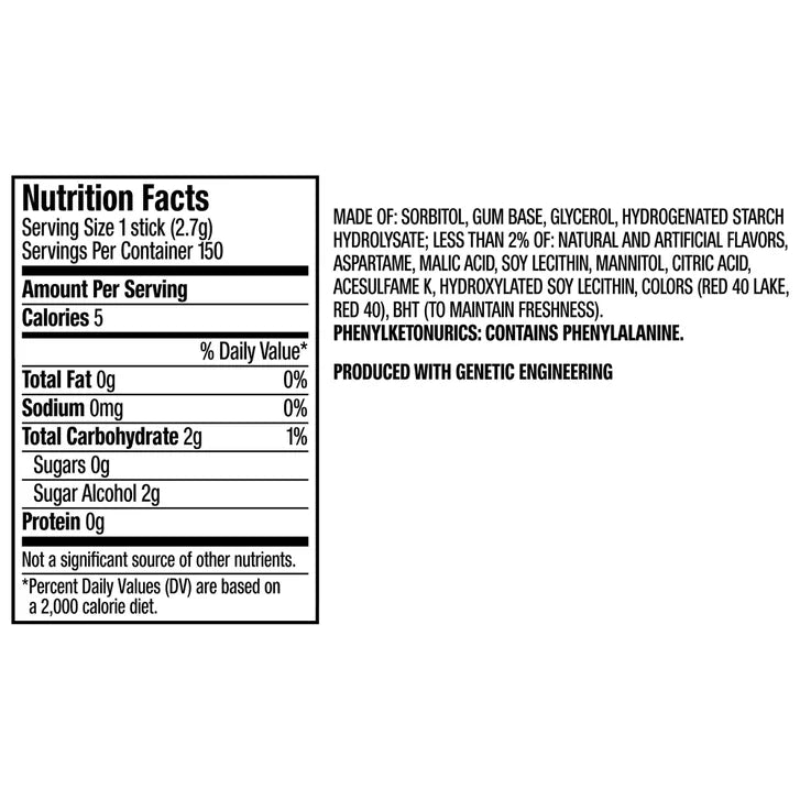 Extra Sugar Free Chewing Gum, Sweet Watermelon, Slim Pack, 15 Sticks, 10-Count