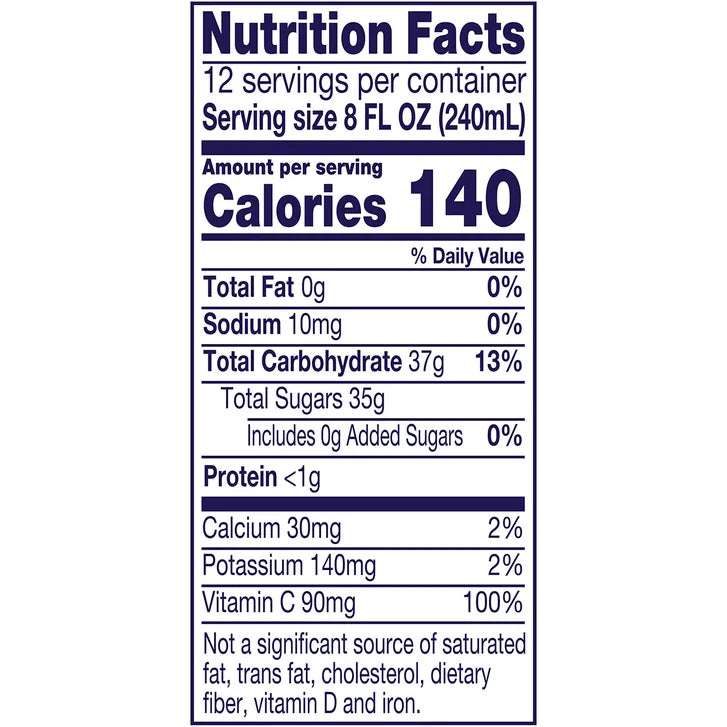 Welch’s, 100% Grape Juice Blend, Concord Grape, 96 fl oz, 2-Count