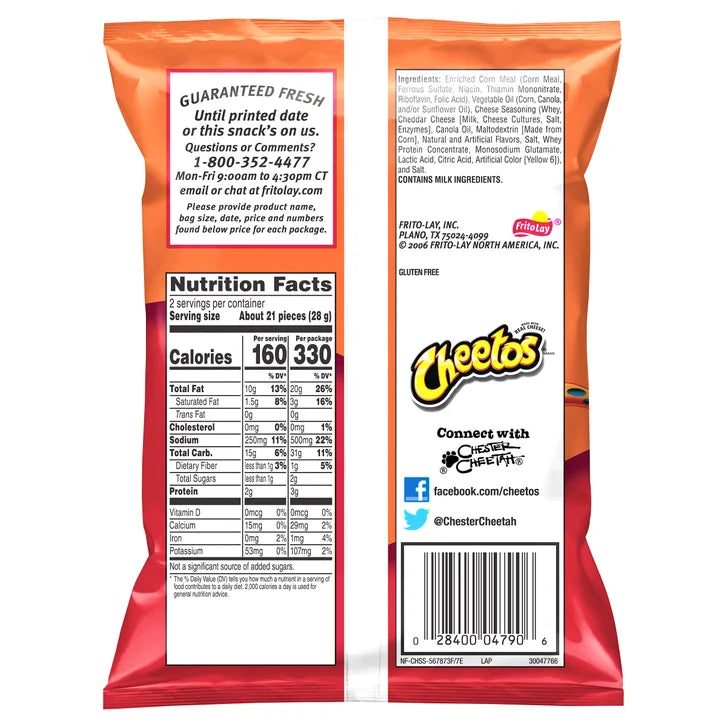 Cheetos Crunchy, Original, 2 oz, 64-count