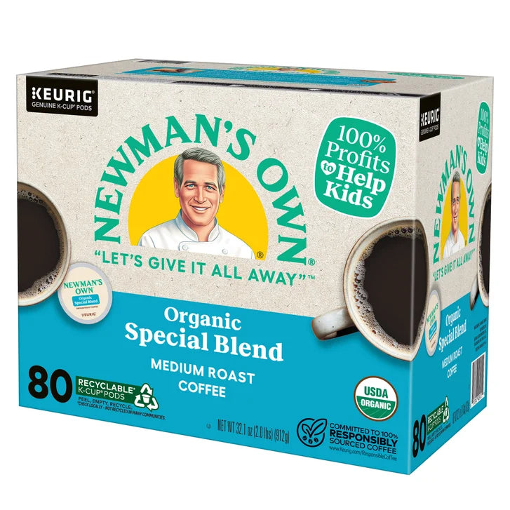 Newman's Own Organics Coffee Special Blend K-Cup Pod, 80-count