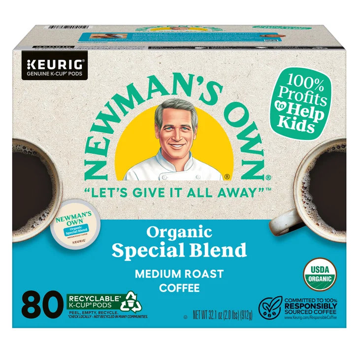 Newman's Own Organics Coffee Special Blend K-Cup Pod, 80-count