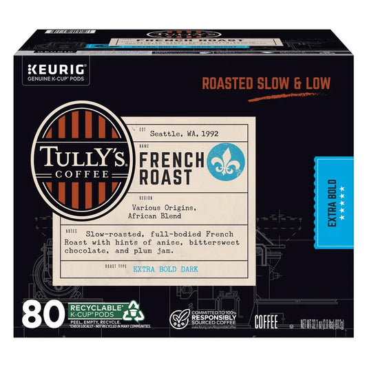 Tully's Coffee French Roast K-Cup Pods, 80-count