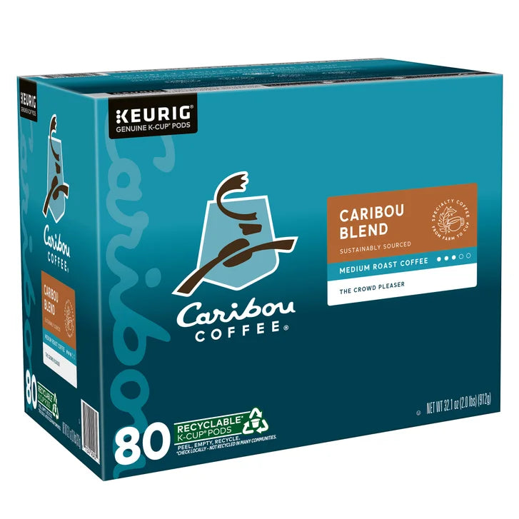 Caribou Coffee Caribou Blend K-Cup Pod, 80-count