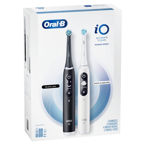 Oral-B iO Series 6 Ultimate Clean Rechargeable Electric Toothbrush, 2-pack