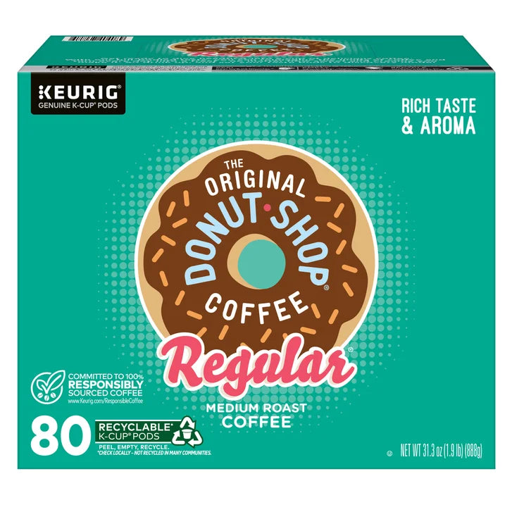 The Original Donut Shop Coffee K-Cup Pod, 80-count