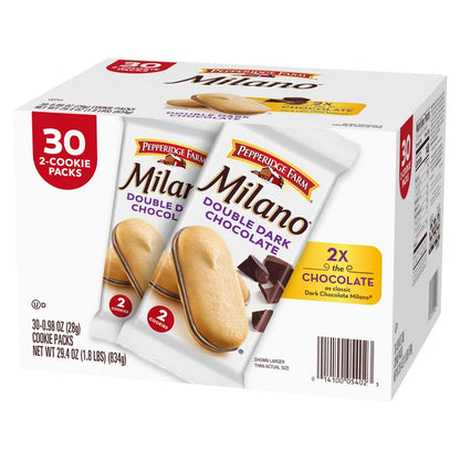 Milano Cookies, Double Dark Chocolate, 0.98 oz, 30-count