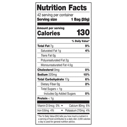 Garden Veggie Straws, Sea Salt, 1 oz, 42-Count