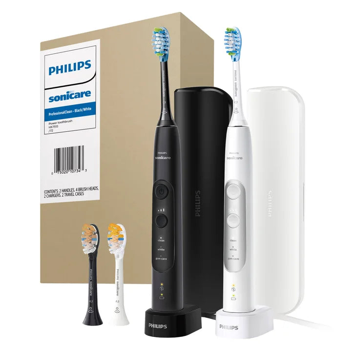 Philips Sonicare Professional Clean Rechargeable Electric Toothbrush, 2-pack