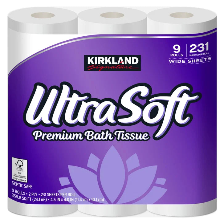 Kirkland Signature Ultra Soft Bath Tissue, 2-Ply, 231 Sheets, 36 Rolls