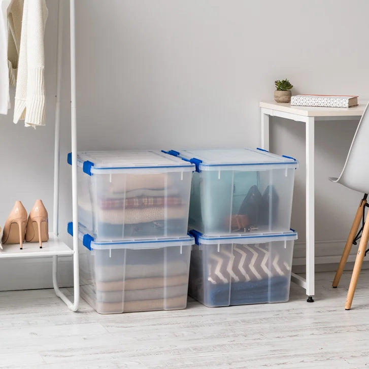 IRIS 44 Quart WeatherPro-seal Storage Bin, 4-pack