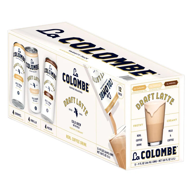 La Colombe Draft Latte Cold Brew Coffee, Variety Pack, 9 fl oz, 12-count