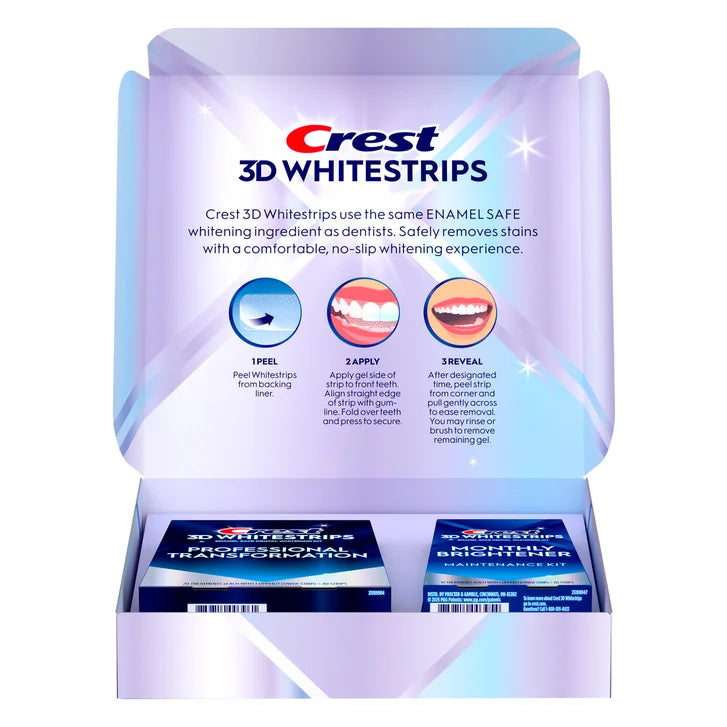 Crest 3D Whitestrips 20 Professional Treatments with 10 Bonus Brightening Treatments