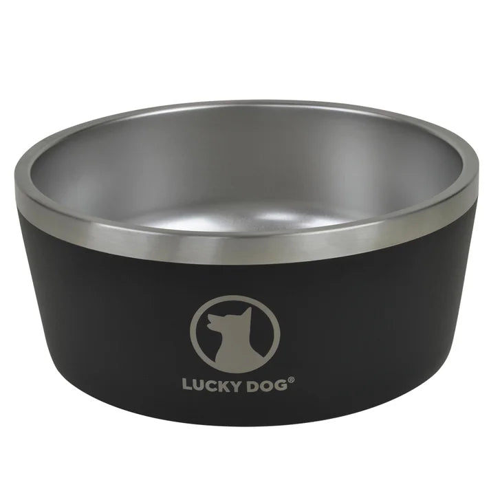 Lucky Dog Indulge 8, Double Wall 8 Cup Stainless Steel Dog Bowl, 2-pack