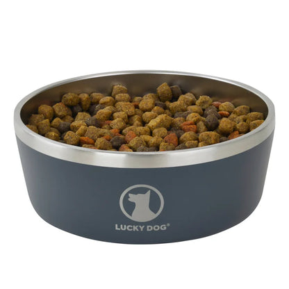 Lucky Dog Indulge 5, Double Wall 5 Cup Stainless Steel Dog Bowl, 2-pack