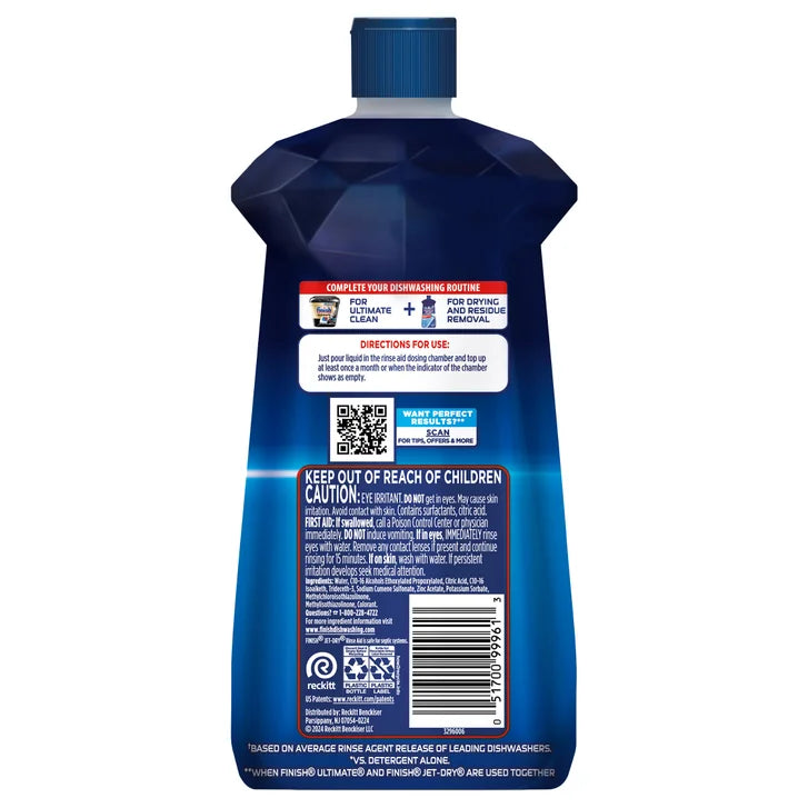 Finish Jet-Dry Ultra Dishwasher Rinse Aid, 38 fl oz