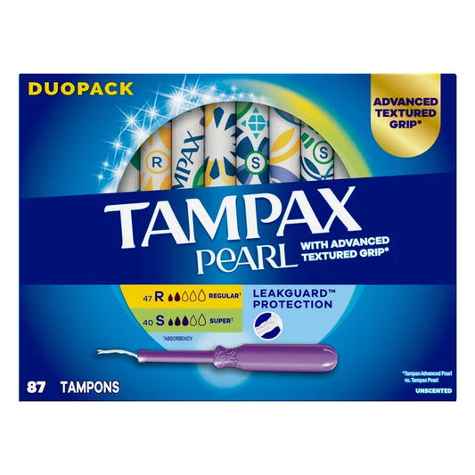 Tampax Pearl Advanced Duopack, 87-count