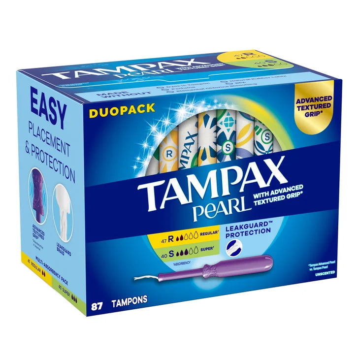 Tampax Pearl Advanced Duopack, 87-count