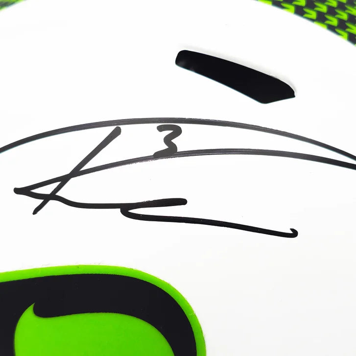 Russell Wilson Autographed Seattle Seahawks White Lunar Eclipse Full Size Authentic Speed Helmet - Beckett Authenticated