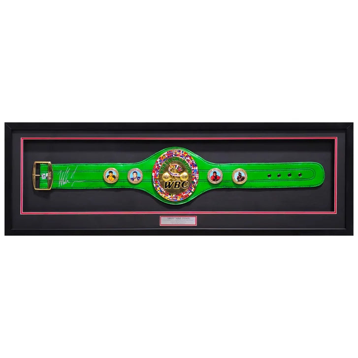 Mike Tyson Autographed Framed WBC World Championship Green Belt - Beckett Authenticated
