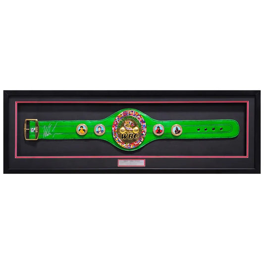Mike Tyson Autographed Framed WBC World Championship Green Belt - Beckett Authenticated