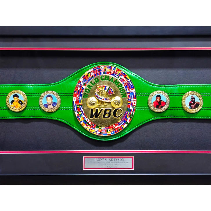 Mike Tyson Autographed Framed WBC World Championship Green Belt - Beckett Authenticated