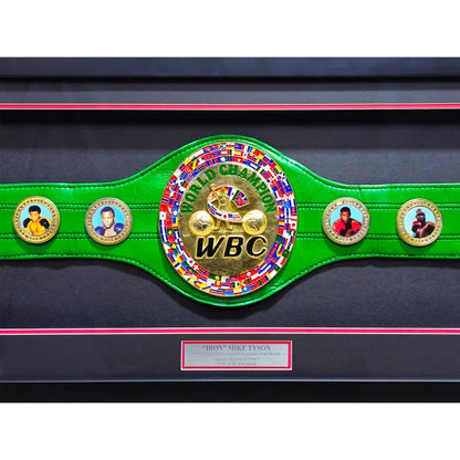Mike Tyson Autographed Framed WBC World Championship Green Belt - Beckett Authenticated