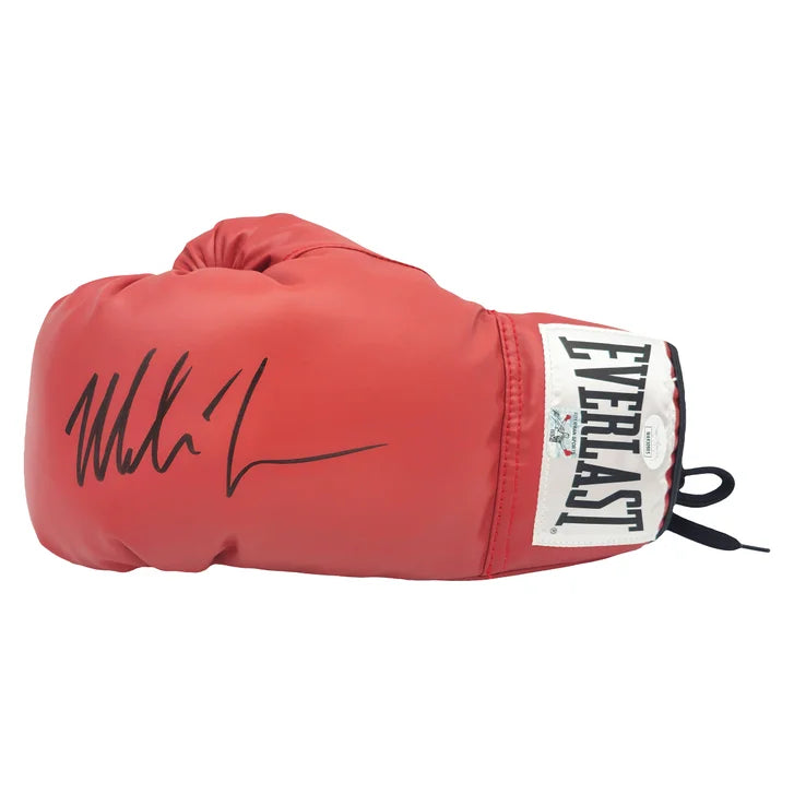 Mike Tyson Autographed Red Everlast Boxing Glove Left Hand - JSA Authenticated