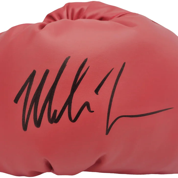 Mike Tyson Autographed Red Everlast Boxing Glove Left Hand - JSA Authenticated