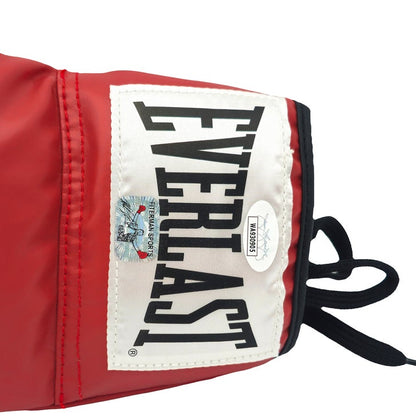 Mike Tyson Autographed Red Everlast Boxing Glove Left Hand - JSA Authenticated
