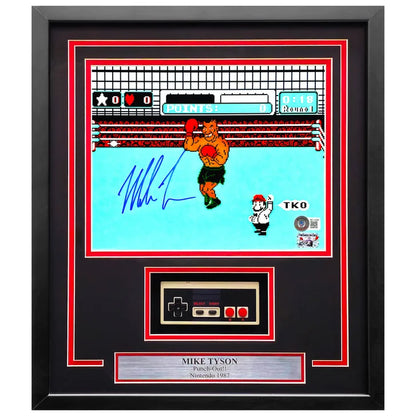 Mike Tyson Autographed Framed 11” x 14” Nintendo Punch-Out!! Photo with NES Controller - Beckett Authenticated
