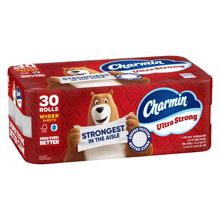 Charmin Ultra Strong Bath Tissue, 2-Ply, 220 Sheets, 30 Rolls