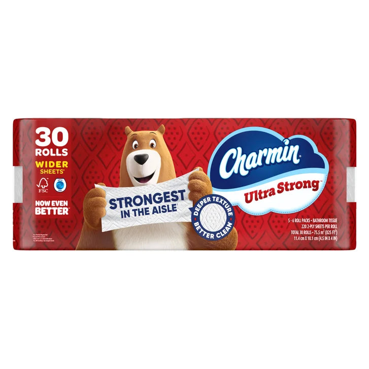 Charmin Ultra Strong Bath Tissue, 2-Ply, 220 Sheets, 30 Rolls
