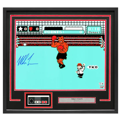 Mike Tyson Autographed Framed 16” x 20” Nintendo Punch-Out!! Photo with NES Controller - Beckett Authenticated