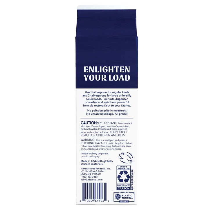 Cleancult Liquid Laundry Detergent, Juniper Sandalwood, 192 Loads, 96 fl oz