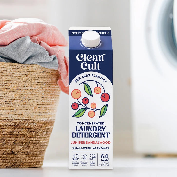 Cleancult Liquid Laundry Detergent, Juniper Sandalwood, 192 Loads, 96 fl oz